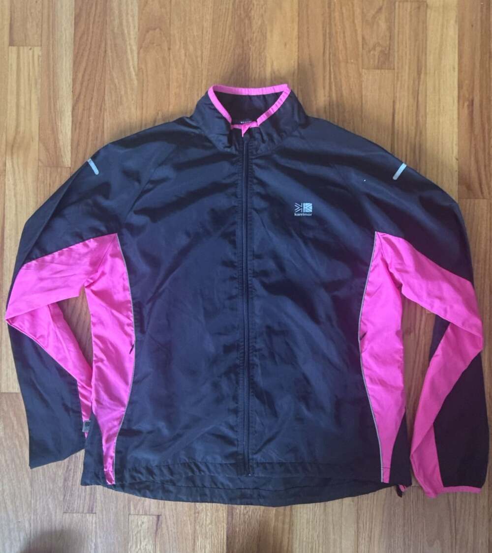 Karrimor Women’s Black Full-Zip Reflective Running Windbreaker Jacket Size 12